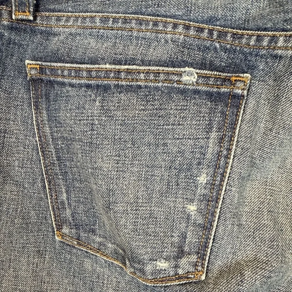 J.Crew Point Sur Darwin Jeans 29 USA Cropped Cotton B0782 Distressed Raw Hem